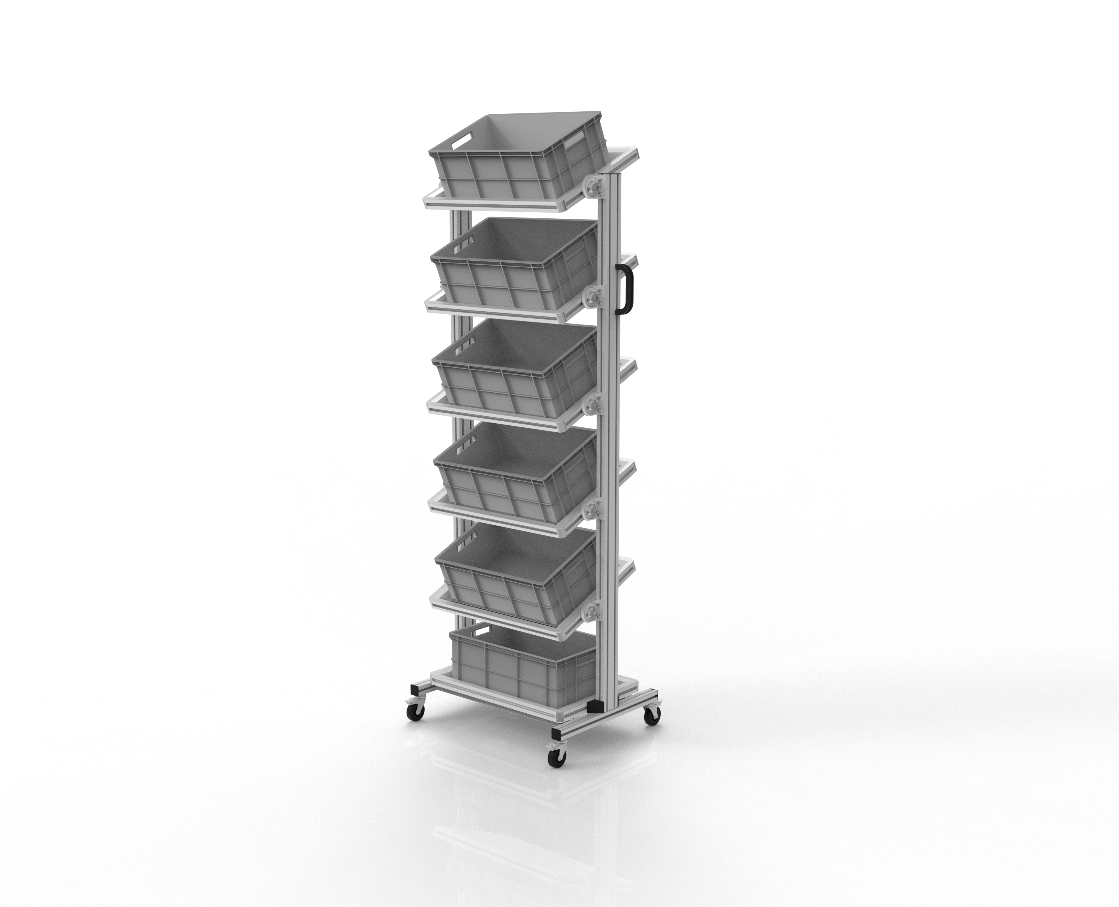 ESD Systemwagen für Eurobehälter 60 x 40 Höhe 2000 mm neigbar