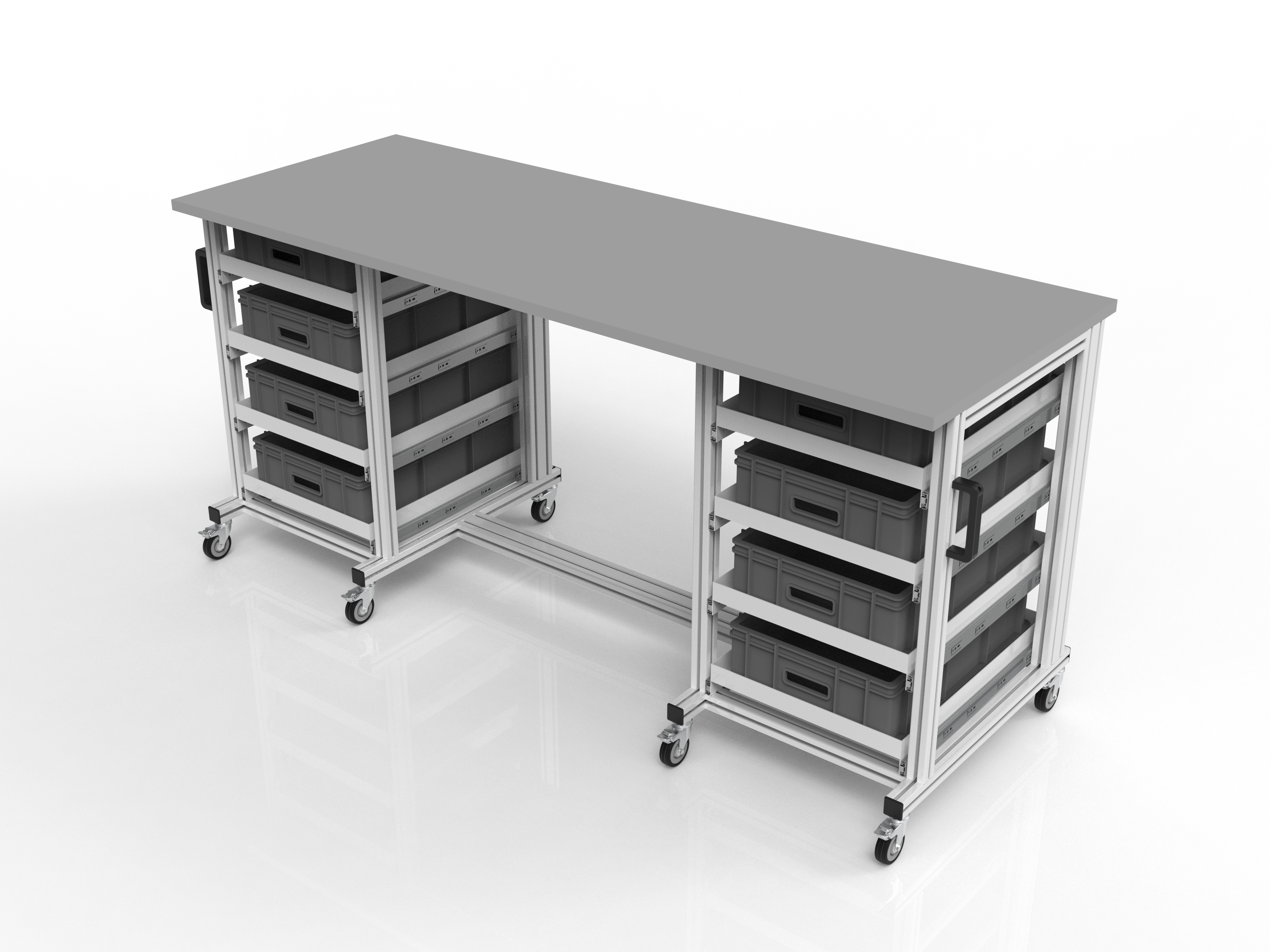 ESD Systemtisch Pro 1980x720 mm für Eurobehälter