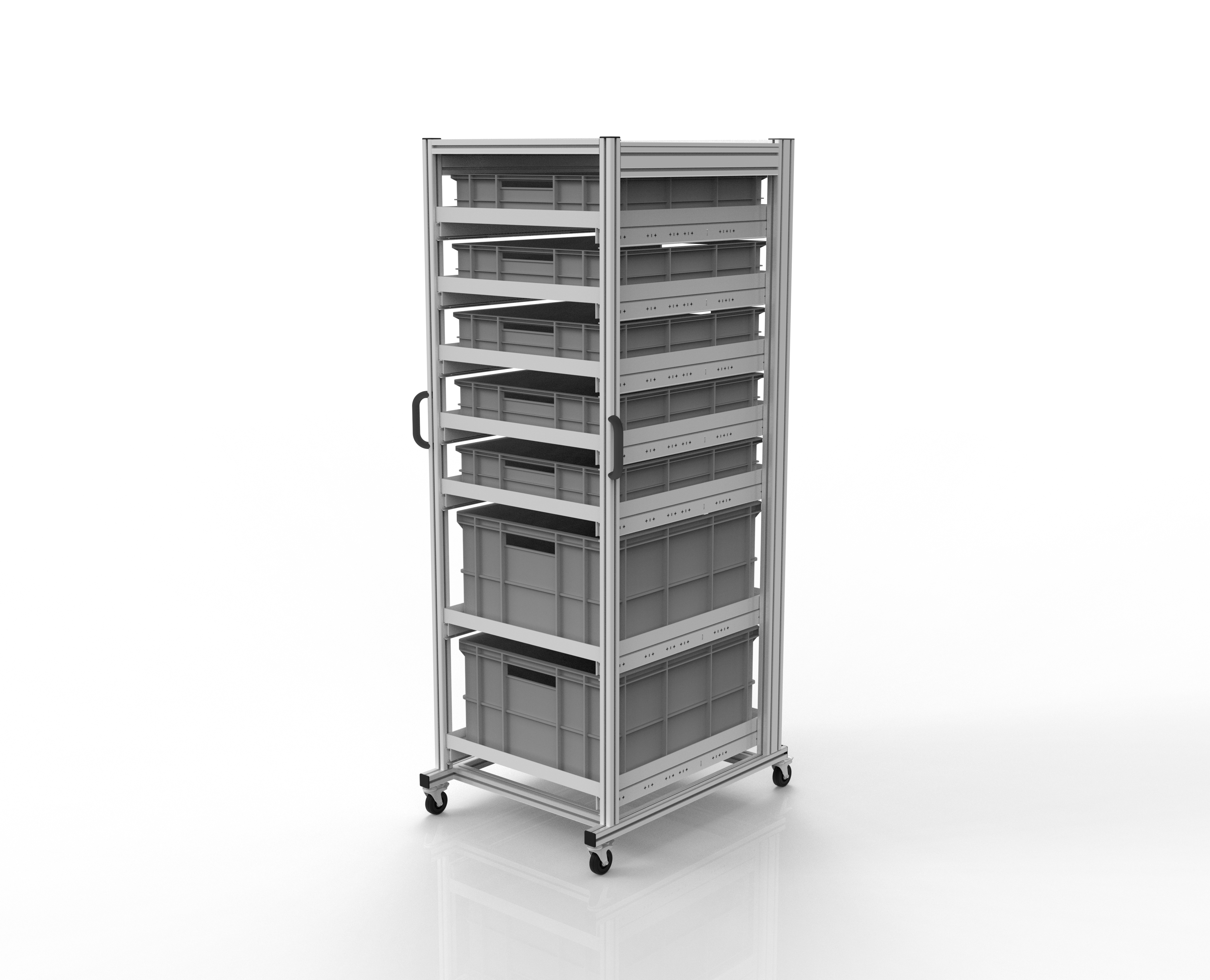  Systemwagen für Eurobehälter 80x60 Höhe 2000 mm
