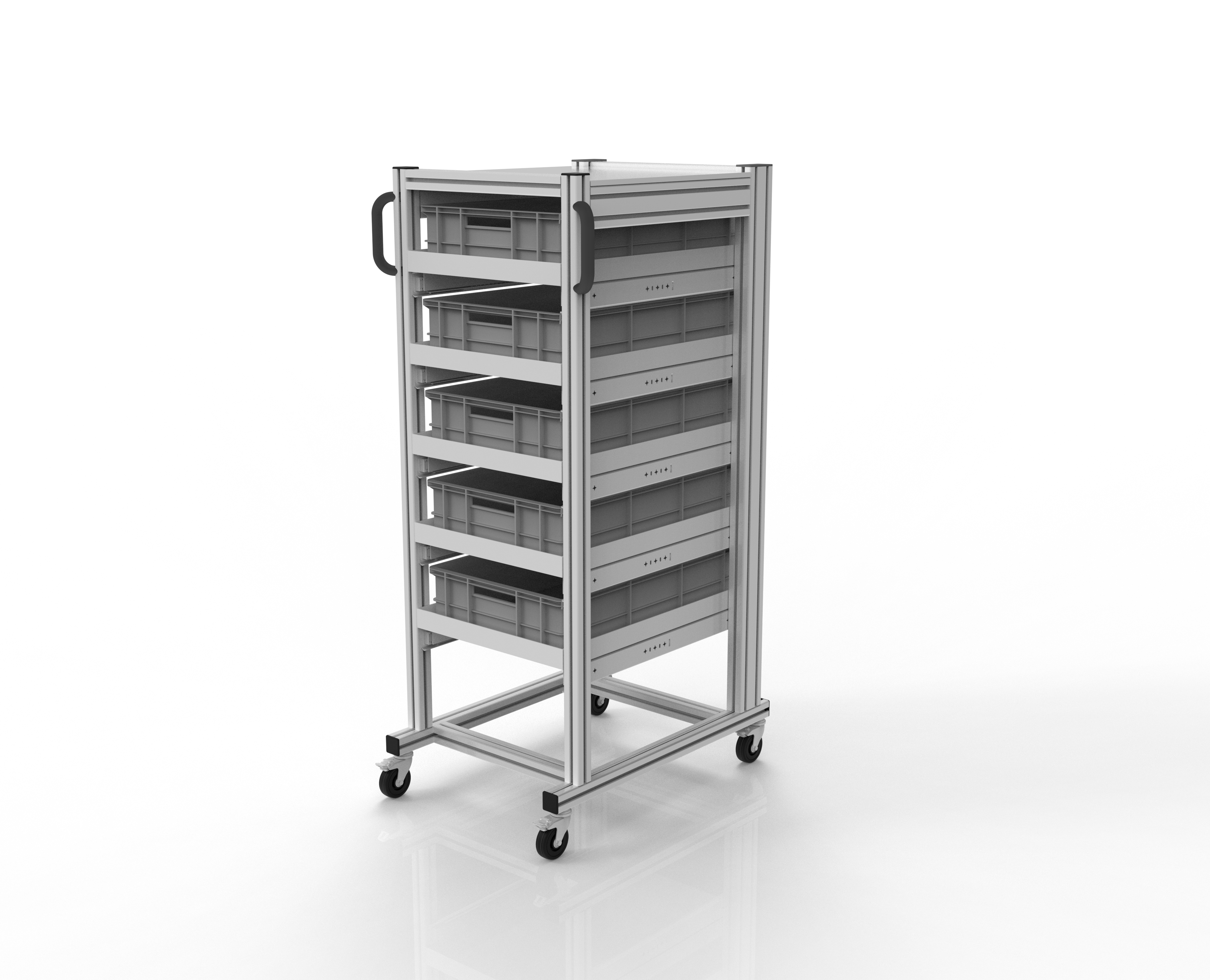  Systemwagen für Eurobehälter 60x40 Höhe 1340 mm